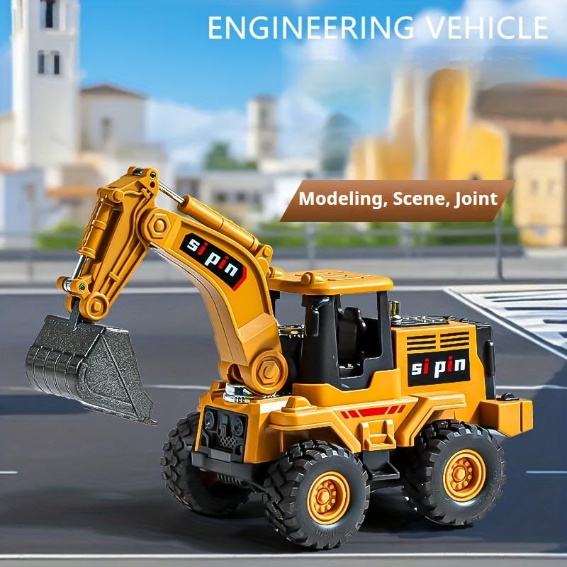 Sensory Toy excavator Durable Zinc Alloy Push Toy with 4 Color Options for Motor Skill Development, Toy Vehicle, Entertainment, Playful Design