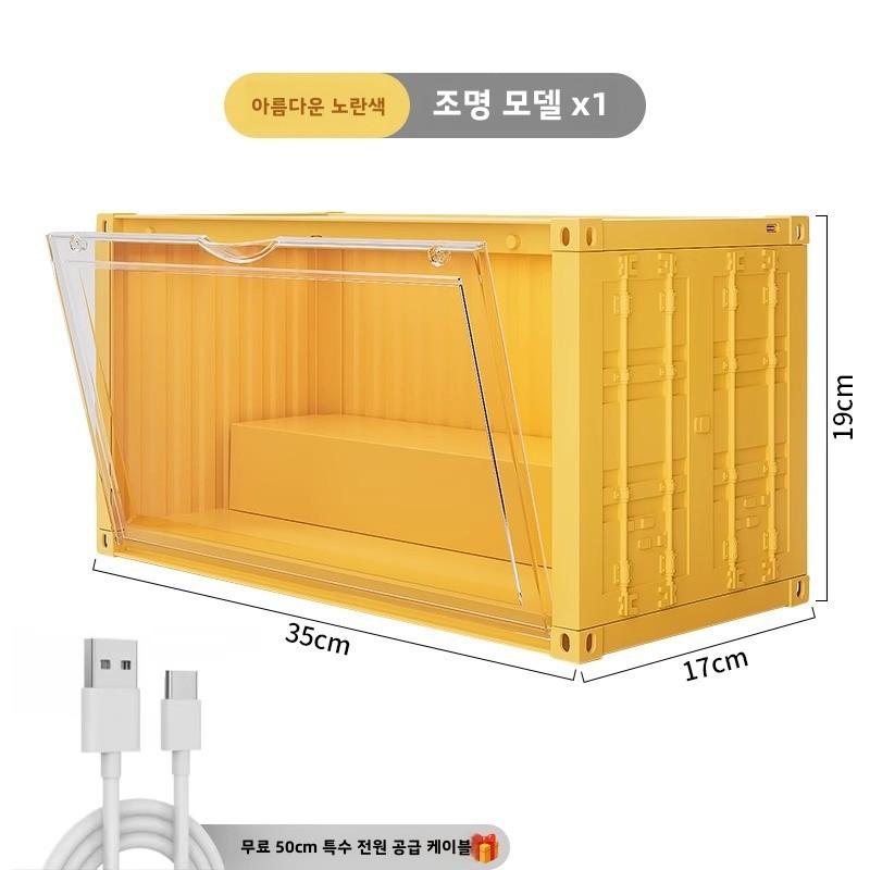 Illuminated Container Blind Box Organizer Dustproof Toys Display Box Nendoroid Magnetic Display Stand Collectibles Display