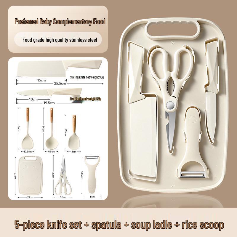 Multi-Functional Baby Food Cutting Board & Knife Set