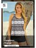 Women's Printed High-Waisted Boyleg Tankini: European & American Swimwear