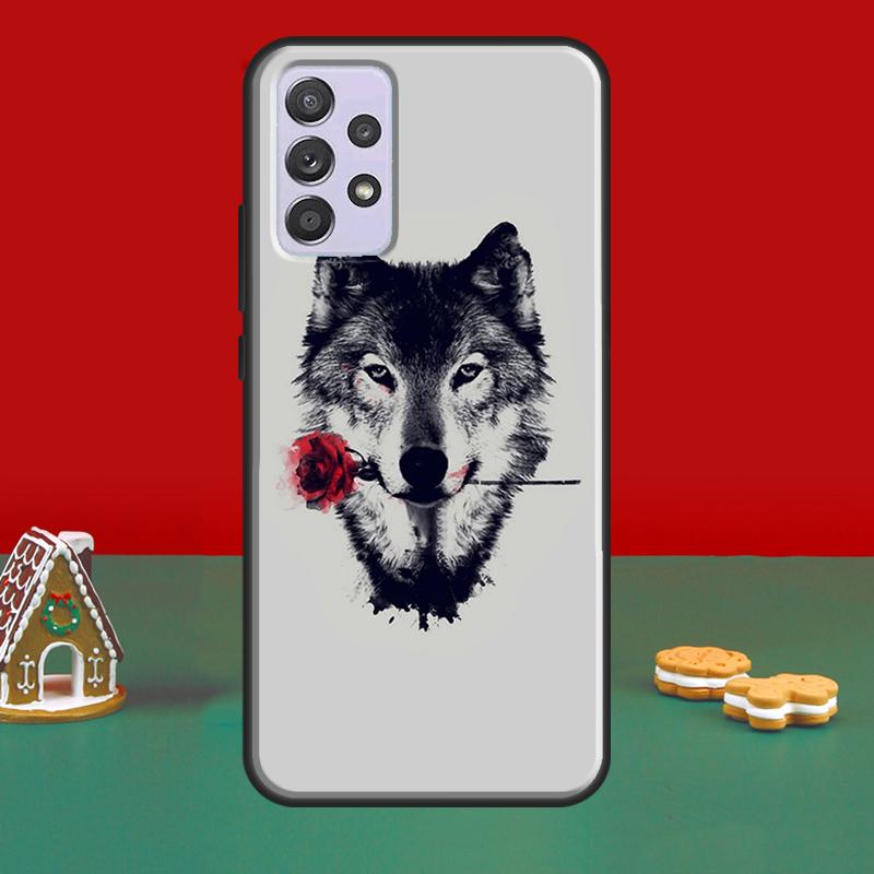 Tier Wolf Abdeckung Für Samsung A32 A12 A22 A52 A72 A21S A20e A03S A40 A50 A70 A31 A51 A71 A52S fall