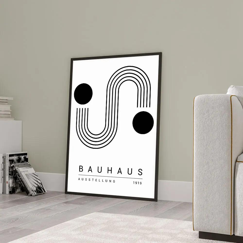 Modernist Bauhaus Geometric Canvas Poster Living Room Wall Art Retro Prints Mid Century Home Decorative Wall Art Painting
