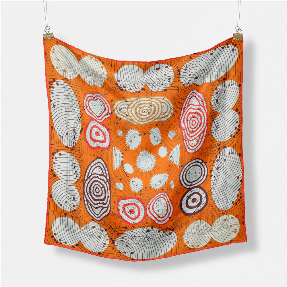 Twill Silk Scarf Women Indian Tiger Print Square Scarves Wraps Bandana Small Hijabs Silk Foulards Tie Headband Neckerchief 53CM