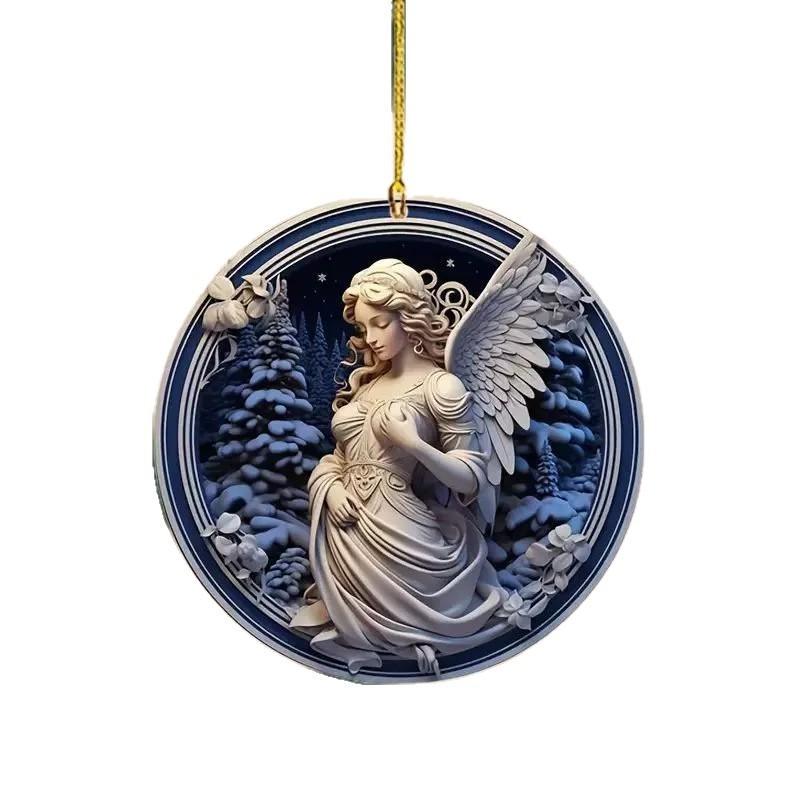 Surface Flat Acrylic Angel Vehicle Decor With Modern Design Accessories For
