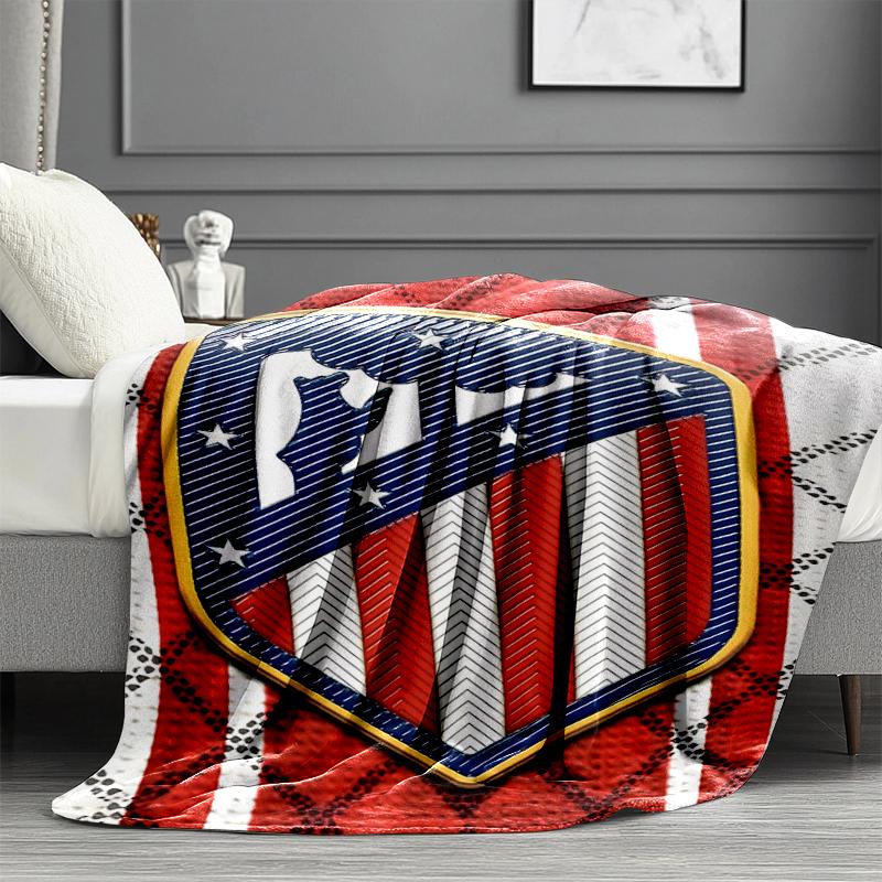 Coperta con Stampa Atletico Madrid - Morbida e Confortevole, per Camera da Letto, Viaggio, Divano, Decorazione per la Casa - Regalo di Compleanno o Natale per un Amico
