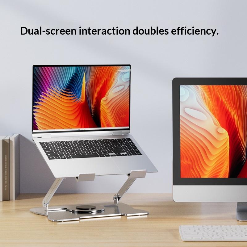 Laptop Stand Tablet Holder 360° Rotating Height Adjustable Metal Laptop Stand Portable Lightweight