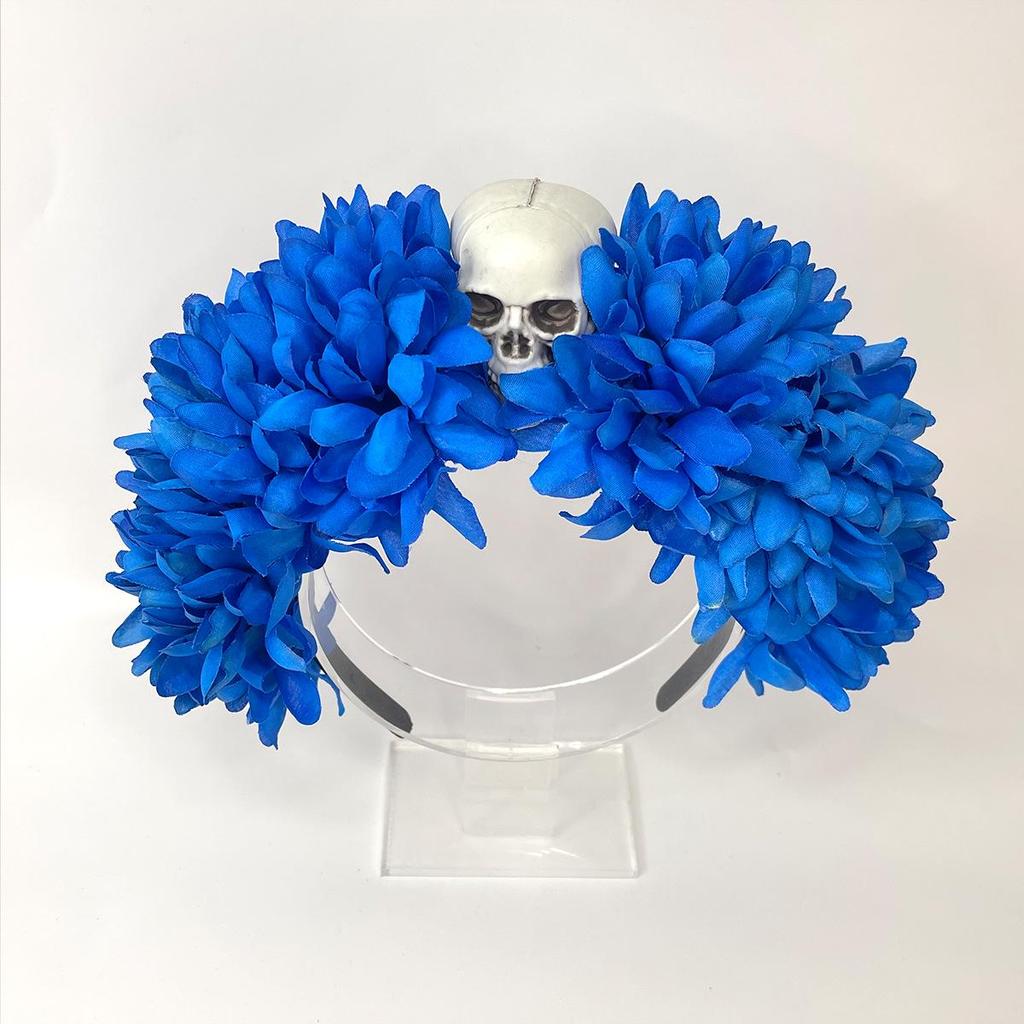 Halloween Flower Headband with Spider for Cosplay or Makeup Party