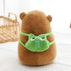 Peluche Capibara da 20 cm Peluche Animali Ripieni Capibara con Cappello alla Fragola Zaino Tartaruga Bambola Morbida Kapibala Regalo di Natale