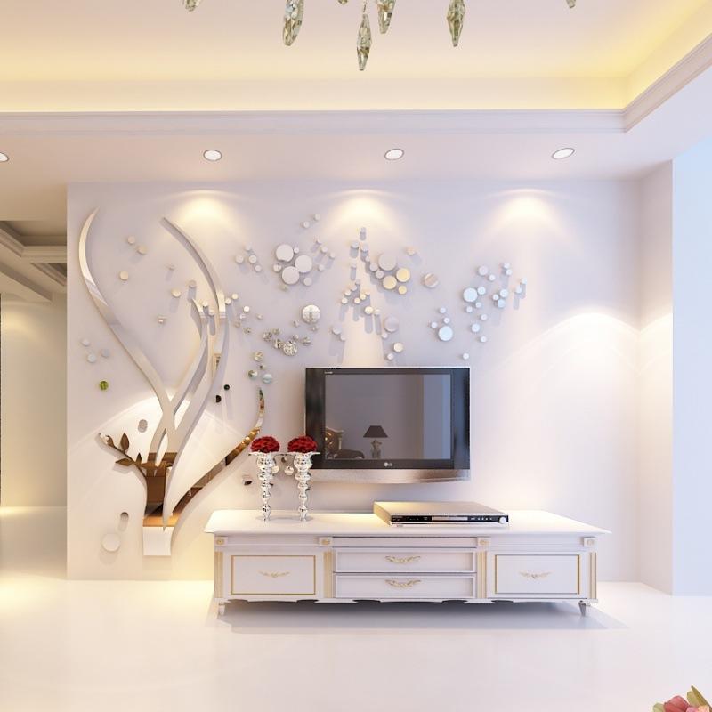 Dotted Tree Acrylic Mirror Wall Stickers