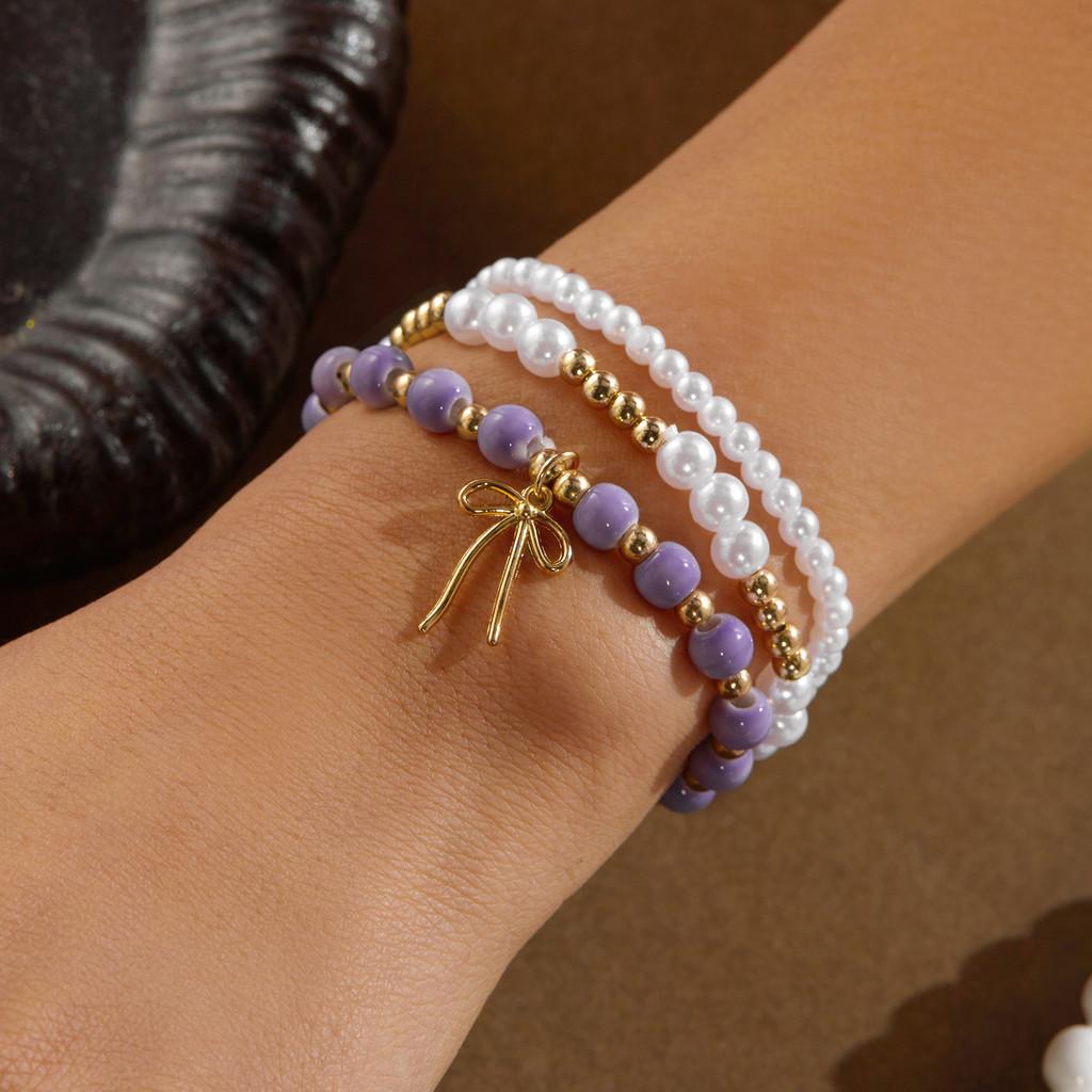 Japanese Pearl Color Glass Bead Bracelet For Women Summer Fashion Jewelry Gift Idea