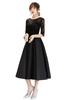 EightSTAR Dress Wedding Suitable for Parties and Size Black Women's Dress, Flared, A-Line, Sleeveless, Midi-Length, Knee-Length, See-Through,