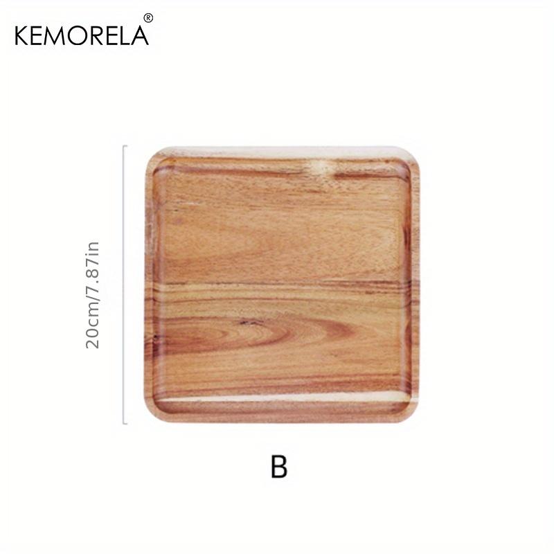 1PCS Acacia Wood Coffee Tray Food CupTrays Decorative Wood Tray Dessert Candy Bamboo Tray Gongfu Tea Tray