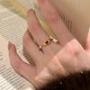 French Vintage Ruby Snake Ring: Luxurious, Adjustable Open Band for Women