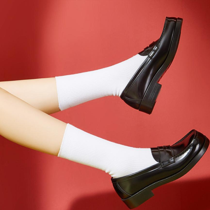 Sweet Girls Lolita Japanese JK Shoes Students Mid Heels Loafers School Shallow Shoes