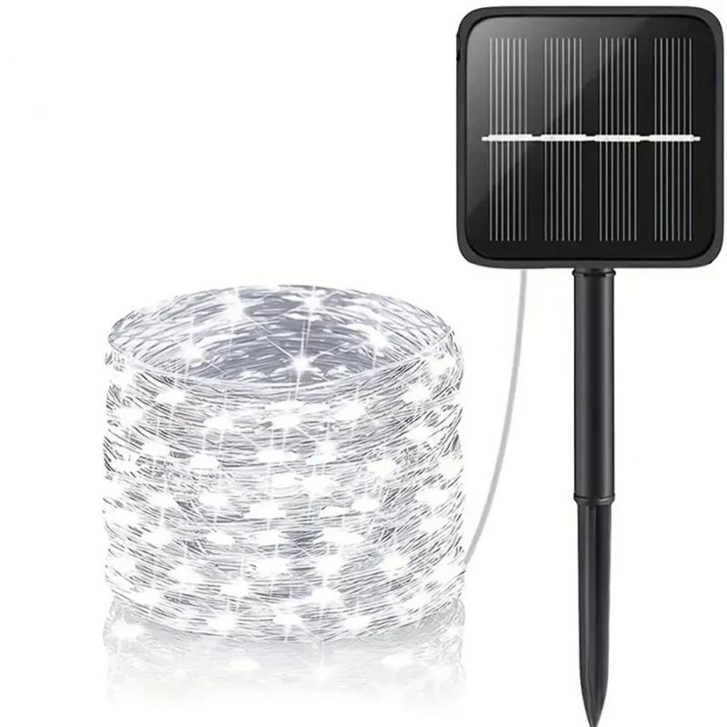 LED Solar String Lights Outdoor, Waterproof Solar Fairy Lights Copper Wire Solar Twinkle Lights for Tree Garden Party Wedding