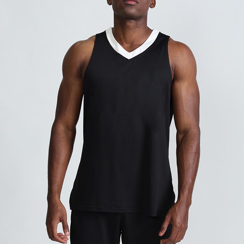 

Мужская спортивная майка с быстрым высыханием - Дышащая летняя футболка для бега и тренировок Large чёрный