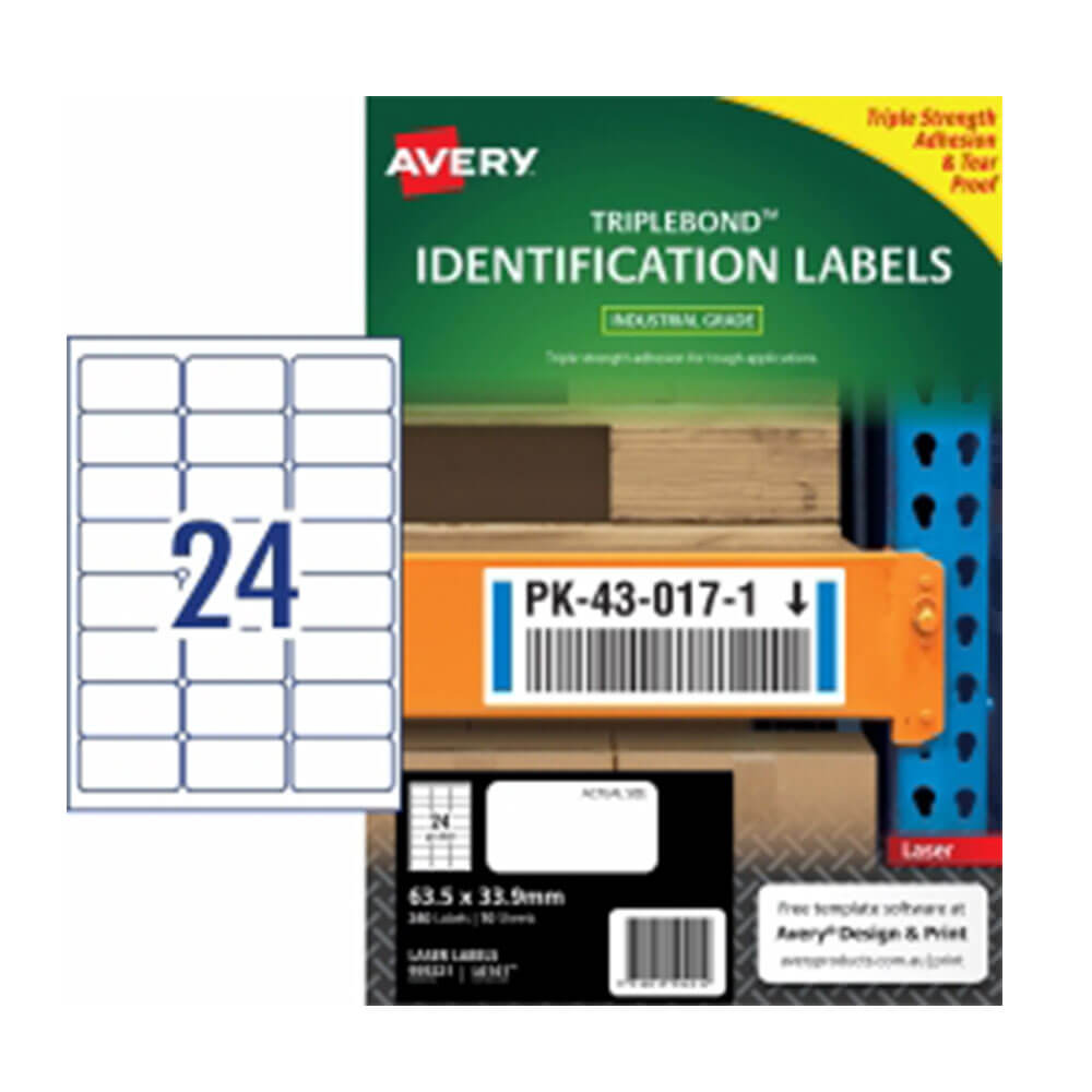 Avery Triplebond Laseretikett 10er-Pack 24/sheet