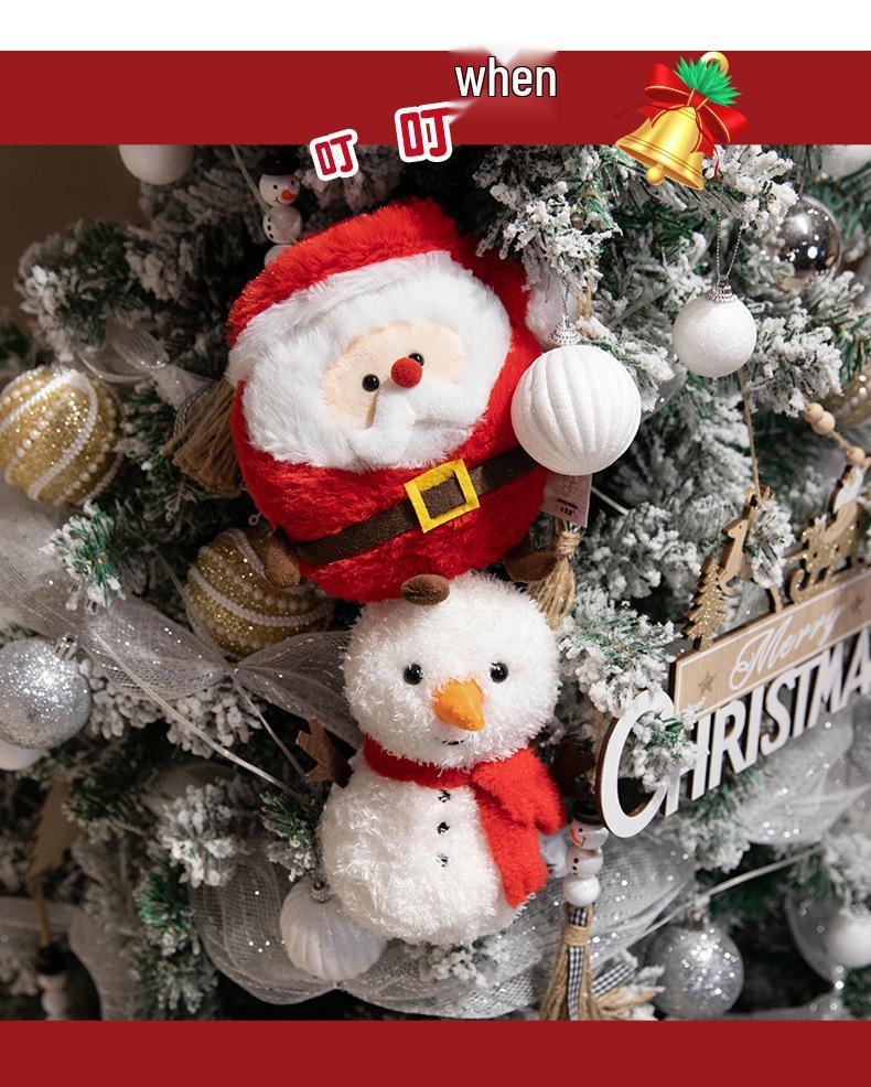 Children's Plush Santa and Snowman Christmas Dolls Gift