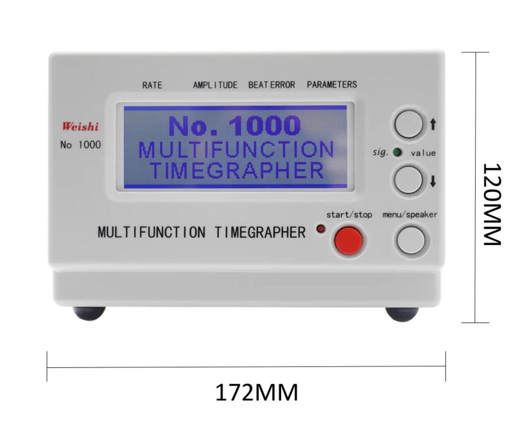 Weishi Mechanické hodinky Časovač Stroj Multifunkční Timegrapher NE. 1000