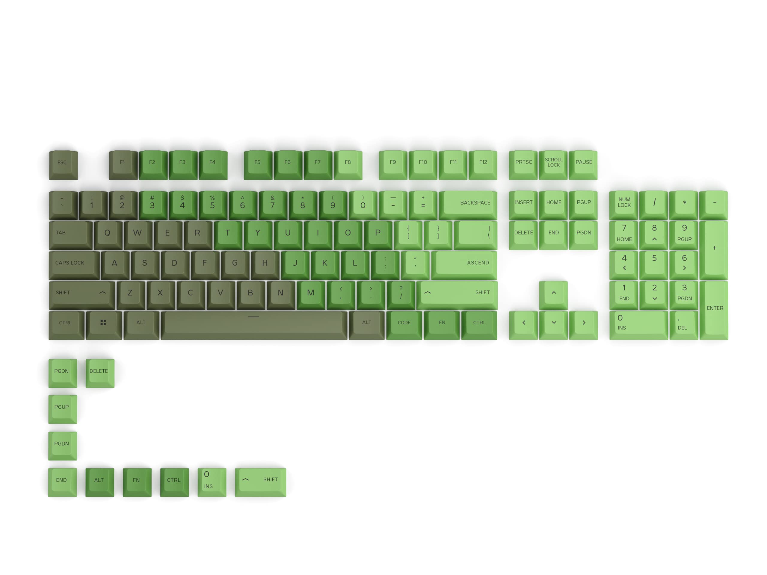 

Glorious PBT Olive Key Caps 114 Keycap Set for Mechanical Keyboards KB677 GLO-KC-GPBT-O