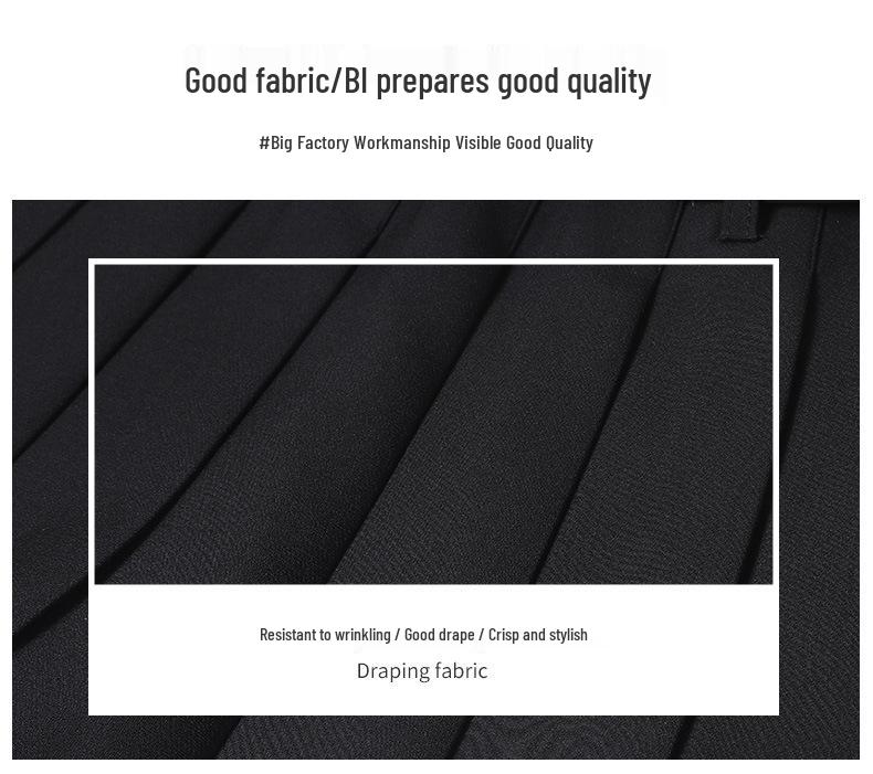 2025 Versatile College Style High Waist Pleated Skirt with Double Belt - Slimming & Anti-Exposure
