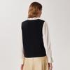 Women's 100% Wool Embroidered Sleeveless Knitted Vest
