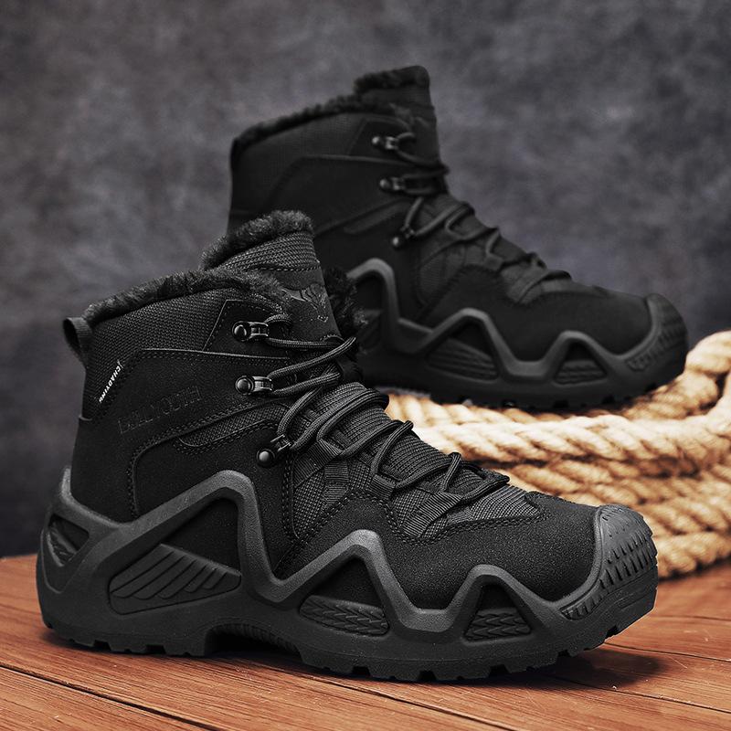 

Осінні та зимові нові трекінгові черевики універсальні чоловічі товщина зносостійкі нековзкі середня висота Мартінс для вулиці чоловічі черевики 42