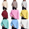 Womens Autumn Winter Cozy Fleece Hoodie With Half High Neck For Casual Daily Wear