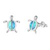 Women's Summer Opal Turtle Earrings
