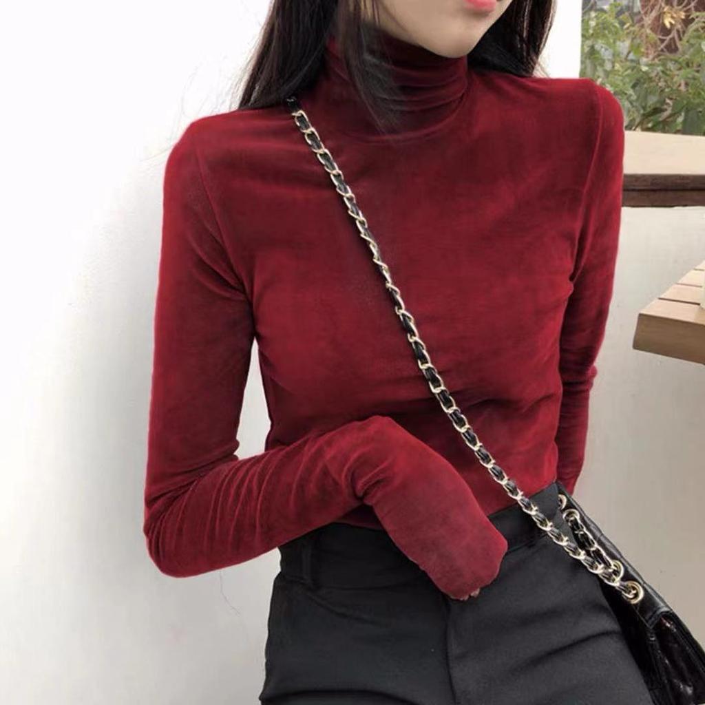 Women's Turtleneck Sweater Size Winter Top Female Solid Pullovers Long Sleeve Ladies Clothes