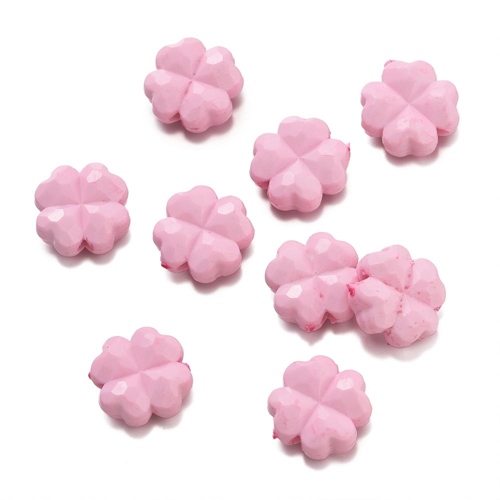 20pcs/Lots Acrylic Colored Bead DIY Bracelets Necklaces Flower Shape Spacer Loose Beads for Jewelry Making DIY Earring Supplies