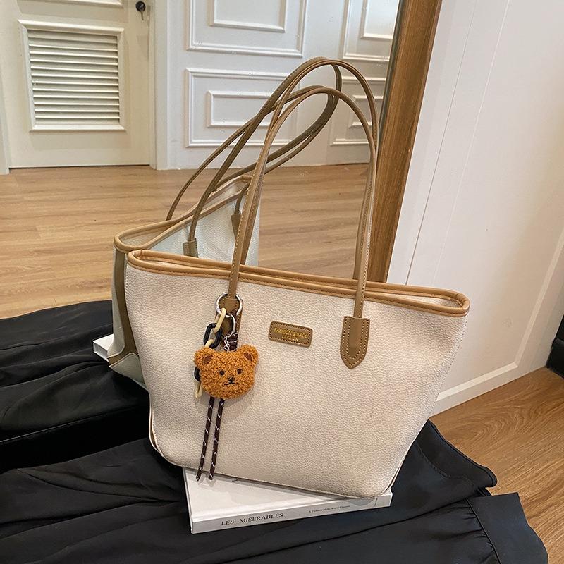 Large-capacity bag women's new casual shoulder bag high-end college student class commuting tote bag