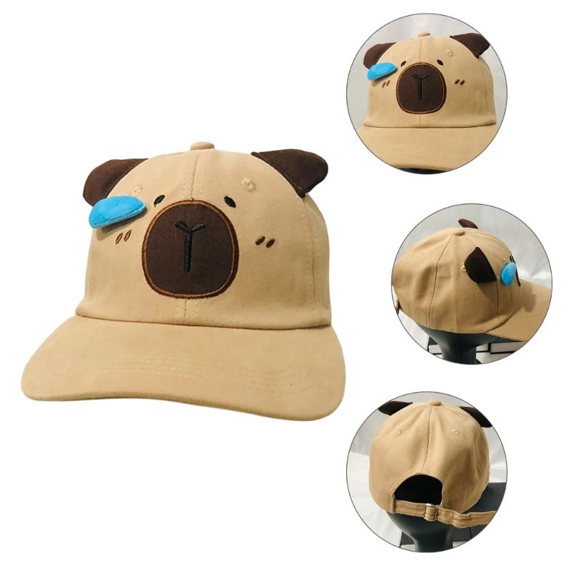 Lovely Snotty Dog Baseball Hat Long Brim Baseball Caps Outdoor Sunproof Headpiece
