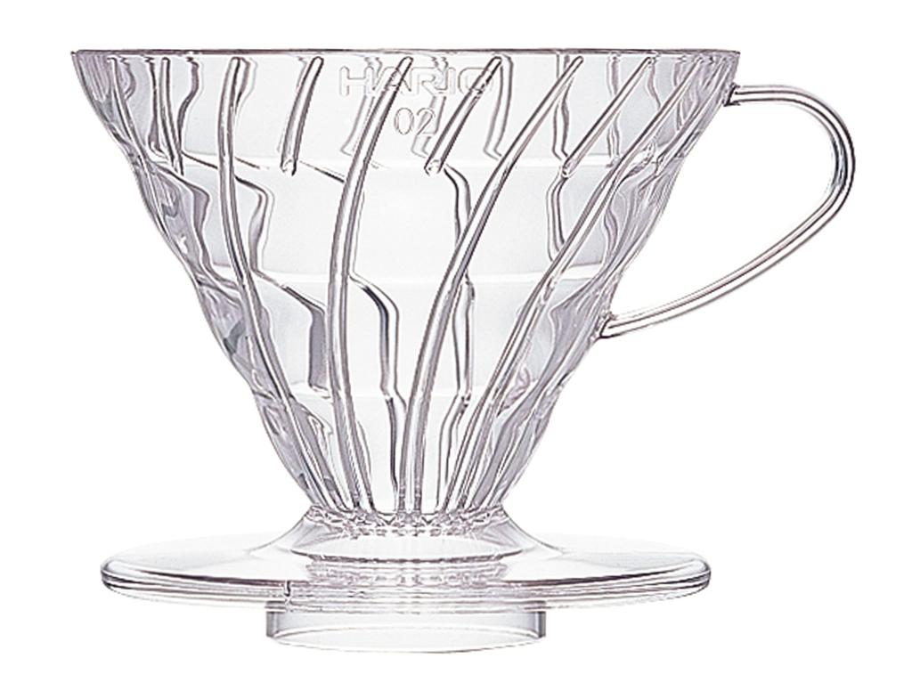 Hario V60 Transparentní překapávač kávy 02 Čirý překapávač na kávu pro 1 až 4 šálky VD-02T