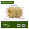 Copper Union with Inner/Outer Threads, Double Inner Thread Water Heater Connector Tee/Elbow Nipple, 46mm & 1" Thread, Different Diameters.