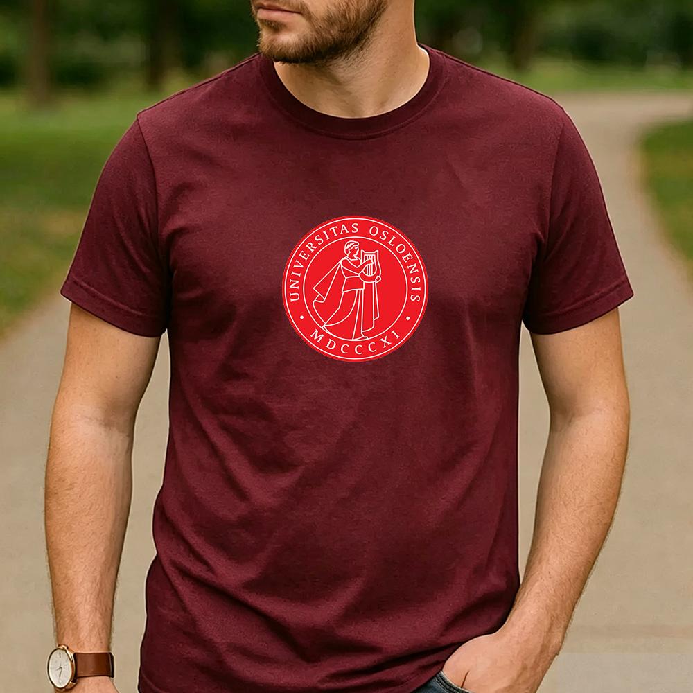 Vintage Retro University of Oslo Logo Cotton Graphic T Shirt Unisex Short Sleeve Alumni Graduate Holiday Birthday Gift Top