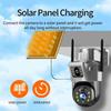 Outdoor Waterproof Solar Camera 4G/Wifi Home Full Color HD Remote Low Power Consumption Monitor with Night Vision