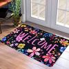 Colorful Flowers Welcome Entrance Doormat Home Decor Kitchen Hallway Balcony Rugs Bathroom Non-slip Floor Mat Home Decor