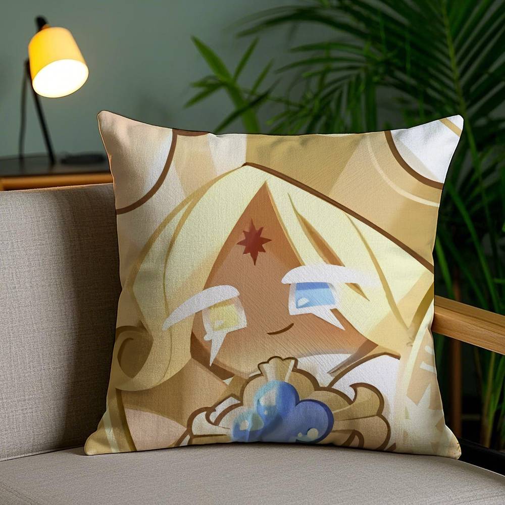 Pillow Case Game C-Cookie Run Kingdom Sofa Short Plush Double-sided HD Printing Room Home Office Gift Cushion Cover