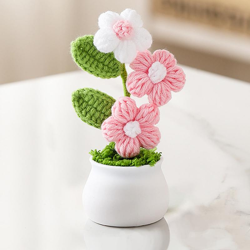 Künstliche gehäkelte Blume Simulation Bonsai Tischornament Heimhochzeitsparty