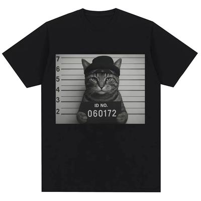 Camiseta Divertida Para Mujeres Con Estampado De Gato Popular Camiseta Creativa Retro Genial