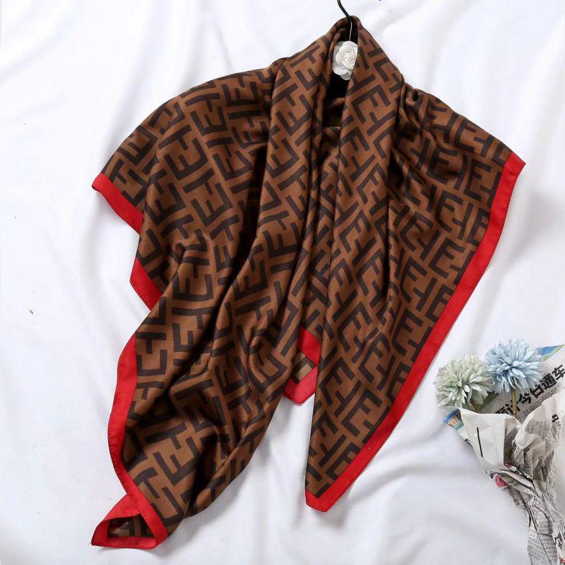 Black and White Animal Print Faux Silk Twill Scarf - 90x90CM Autumn/Winter Shawl for Women