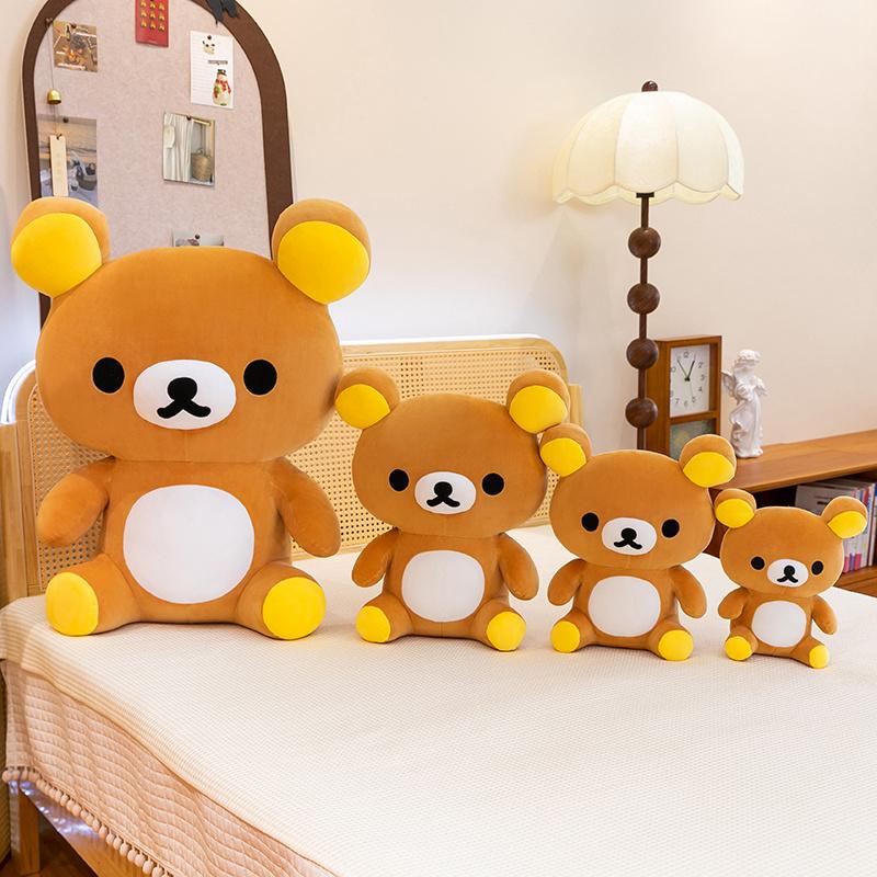 Big Size Brown Bear Stuffed Animal Kawaii Rilakkuma Plush Toy Soft Cute Cartoon Bear Doll Pillow For Kids Fans Gifts