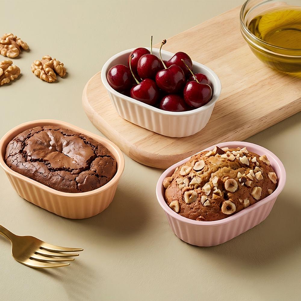 Silicone Oval Baby Food & Muffin Cups - Non-stick, High-Temperature Resistant, Reusable Baking Pan for Air Fryer.