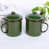 OLOEY Retro Military Green Enamel Mug
