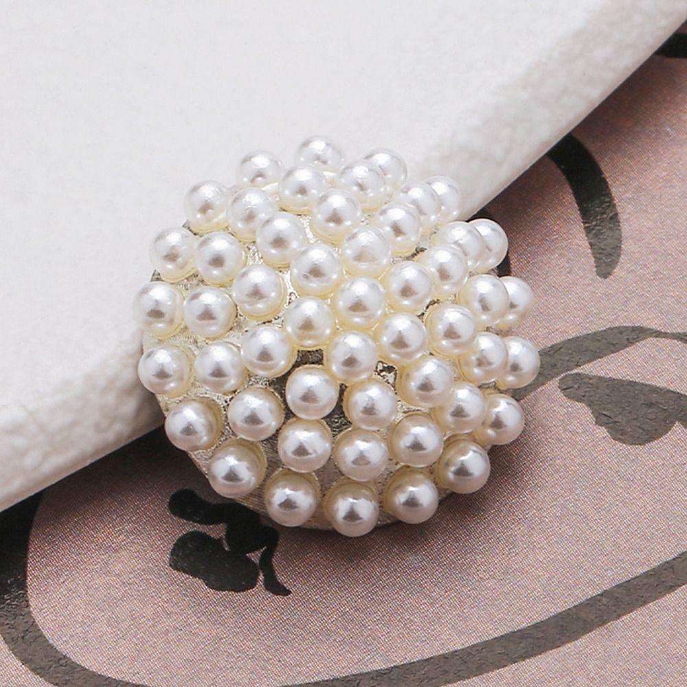 5pcs Ornaments Pearl Clothing Buttons Handmade Needlework Sewing Button Clothing Accessories