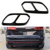For VW Touareg CR7 2018 2019 2020 2026 Stainless Steel Black Car Rear Left Right Exhaust Muffler Pipe Tip Cover Trim Decor
