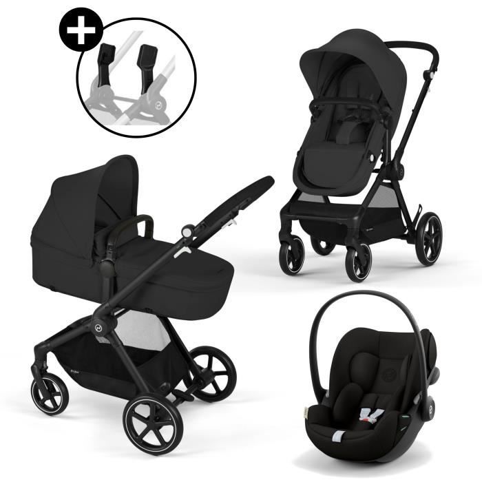 Cybex Kinderwagen trio EOS PLUS + Cloud G : convertible kinderwagen + uitklapbare baby autostoel + omvormbare draagmand