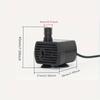 DC 5V USB 3W 40dB Ultra-Quiet Mini Submersible Pump 500L/H Pet Water Dispenser Replacement for Cat Fountain Aquarium Pool