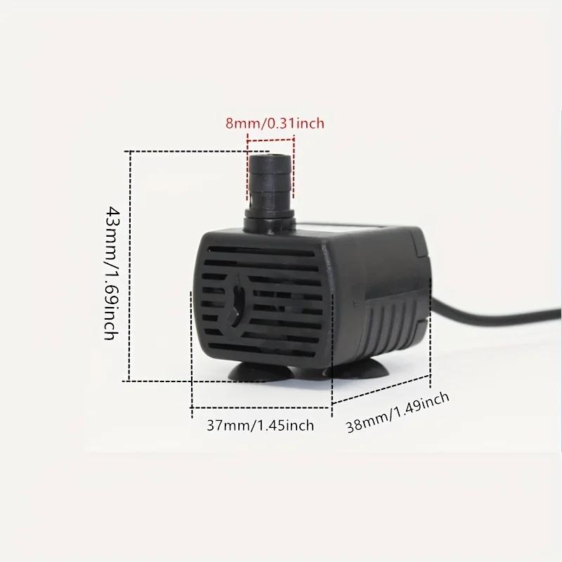 DC 5V USB 3W 40dB Ultra-Quiet Mini Submersible Pump 500L/H Pet Water Dispenser Replacement for Cat Fountain Aquarium Pool